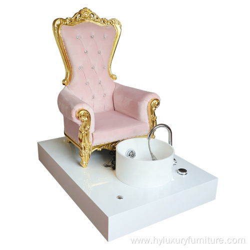 2021 pipeless portable pink luxury throne spa pedicure chair with massage